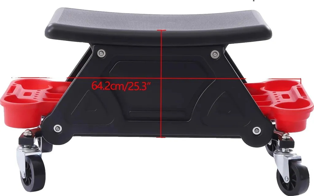 Tabouret de garage mobile pour entretien automobile avec rangement outils