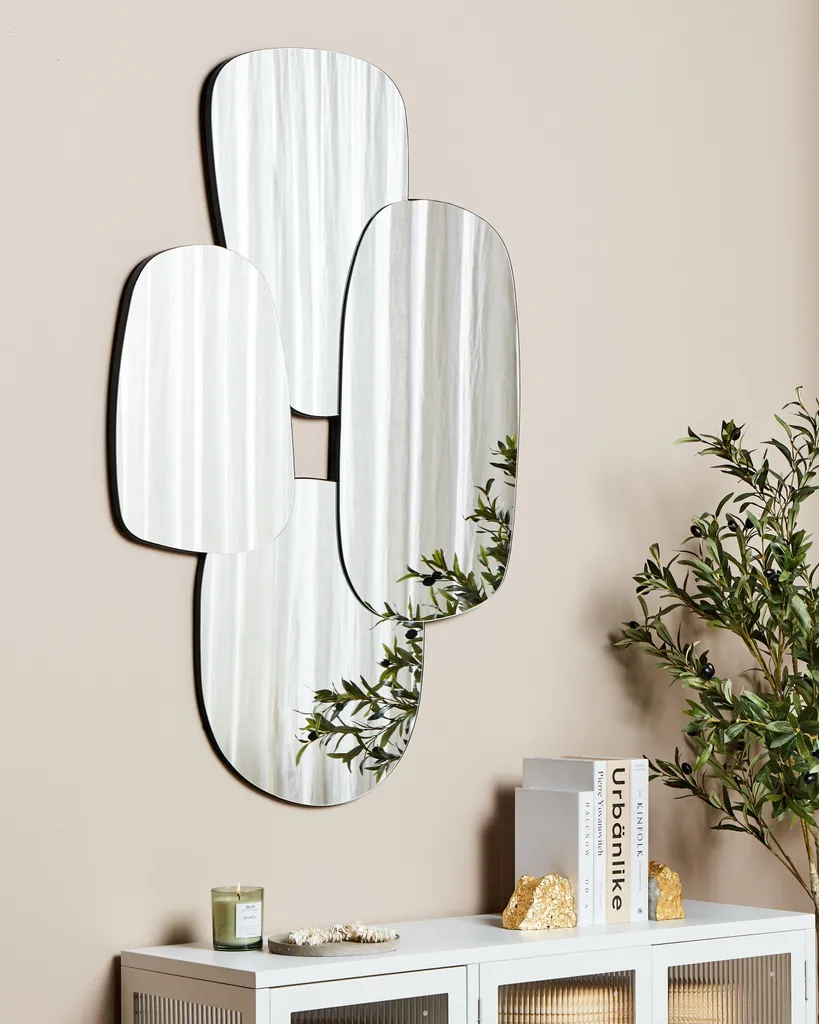 Grand Miroir Rectangulaire Argent 120 cm - Décoration Murale Chic Lumarko
