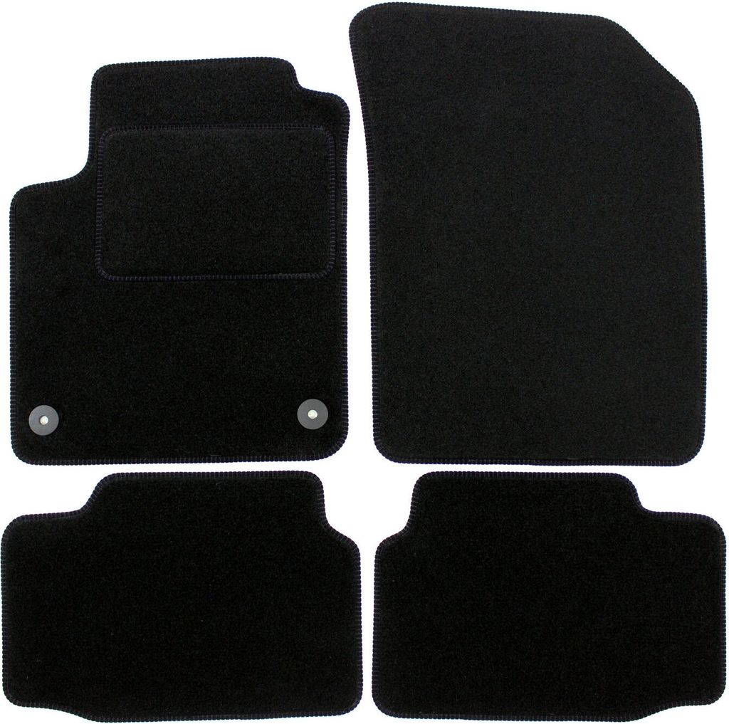 J&J AUTOMOTIVE | Velours Fußmatten Autotepiche Passend Für Volkswagen UP! ab 2010 4tlg, Genaue Passform, rutschfeste Untregrund, Verstärkt Im Pe...