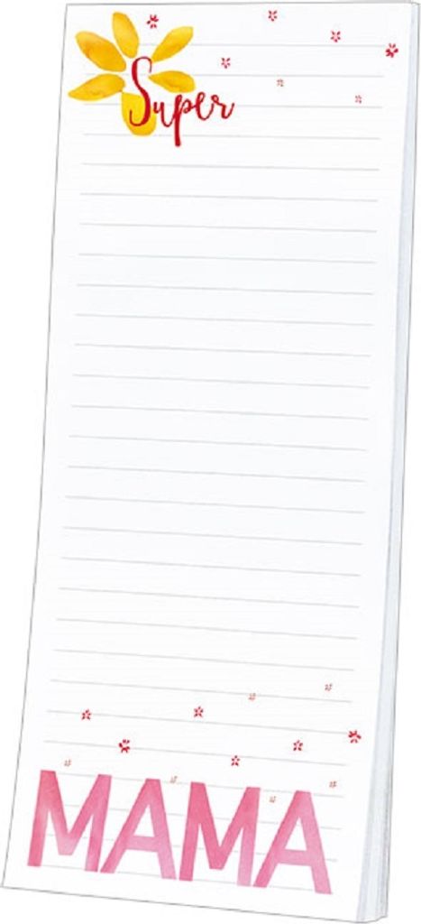 Magnet Notizblock Super Mama, Kühlschrankmagnete Kühlschrankmagnet