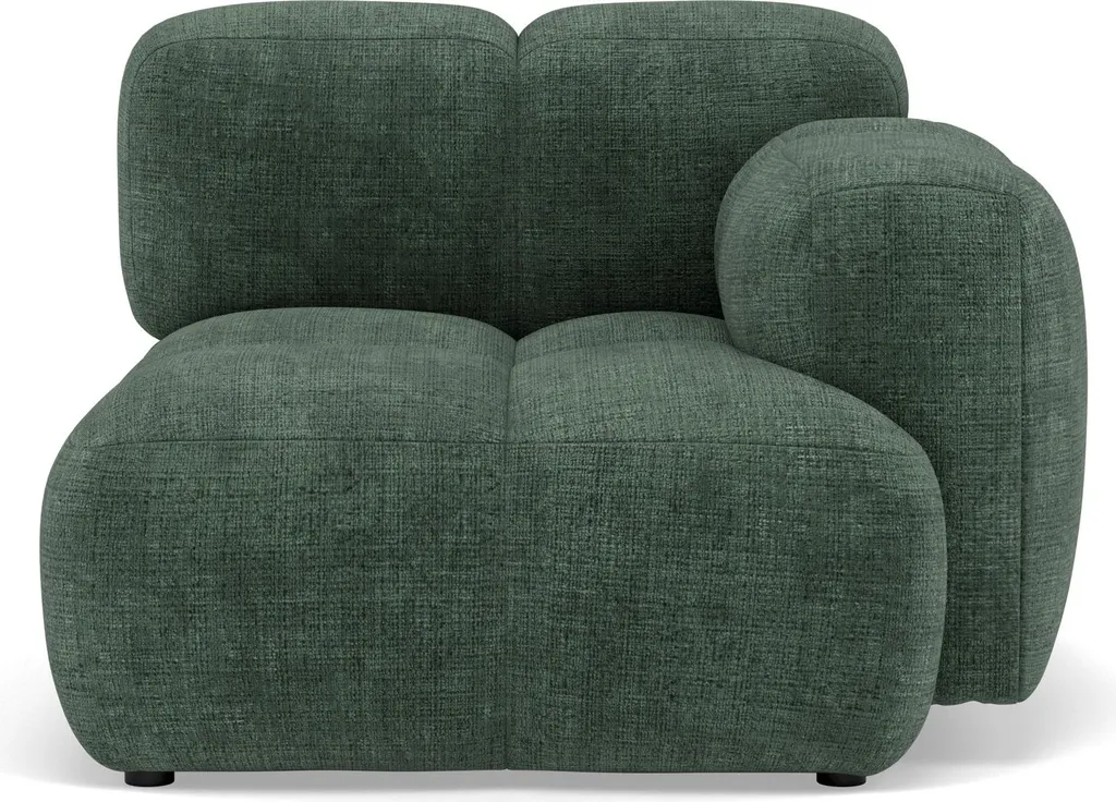 Module droit Grace en velours Vert : le confort gain de place idéal