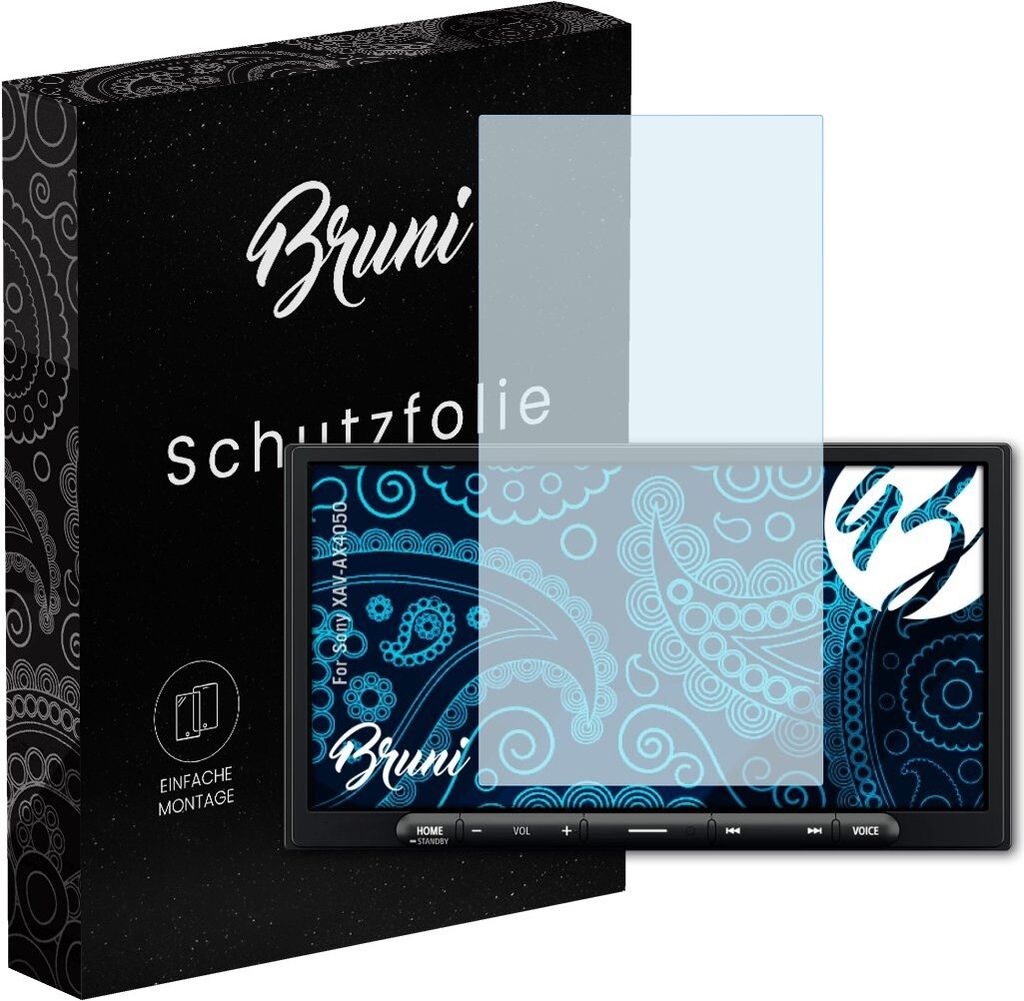 Bruni Basics-Clear 2x Schutzfolie kompatibel mit Sony XAV-AX4050 Folie
