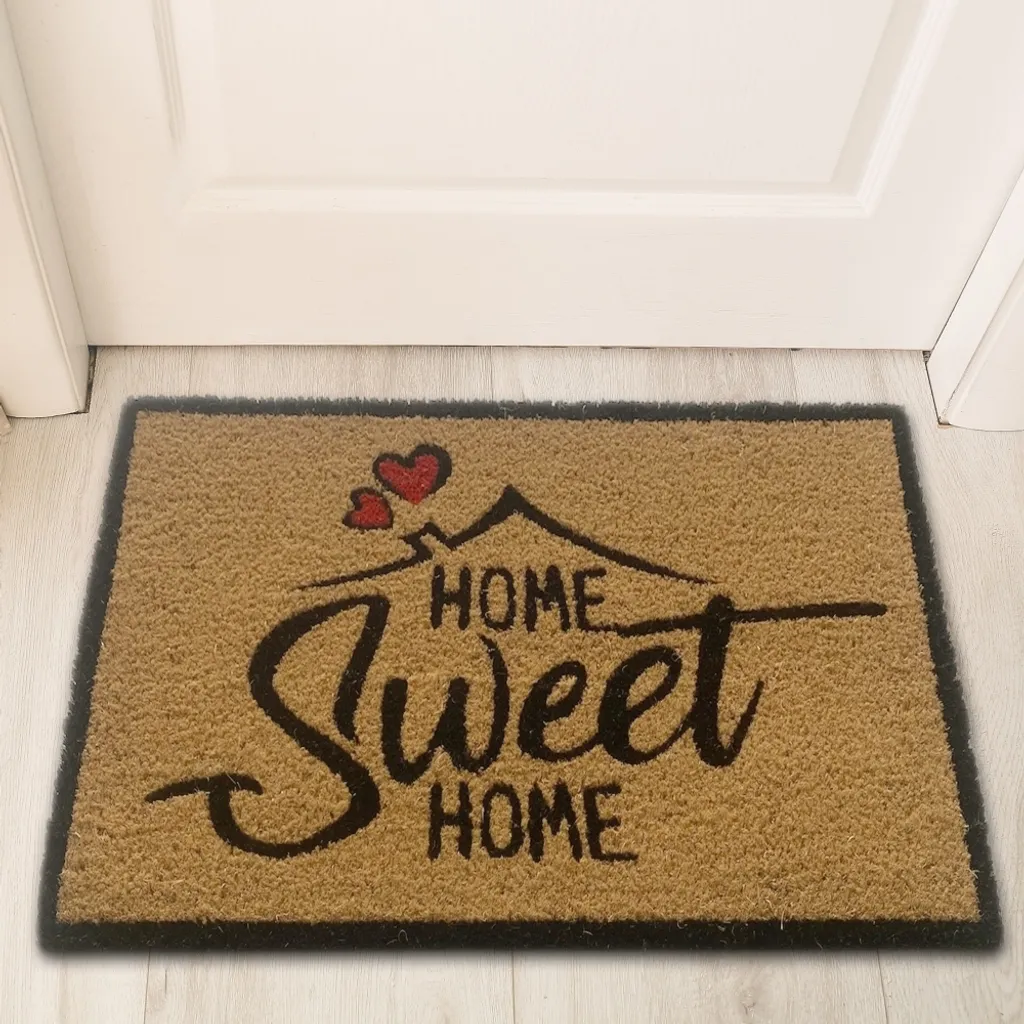Tapis d'entrée 60x90 cm stop saleté noir et rouge durable et fiable