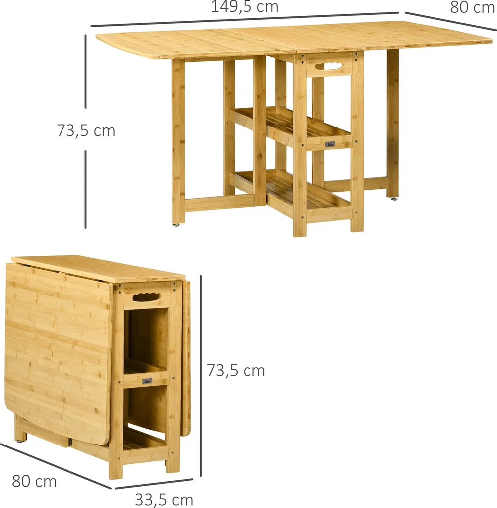 Table pliante idéale pour petits espaces et salle à manger modulable - 4