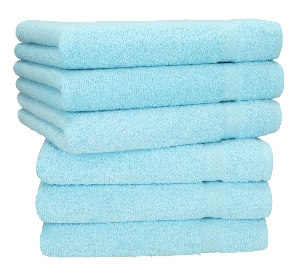 Betz 6 Stück Handtücher PALERMO 100% Baumwolle Handtuch-Set Farbe anthrazit/grün 