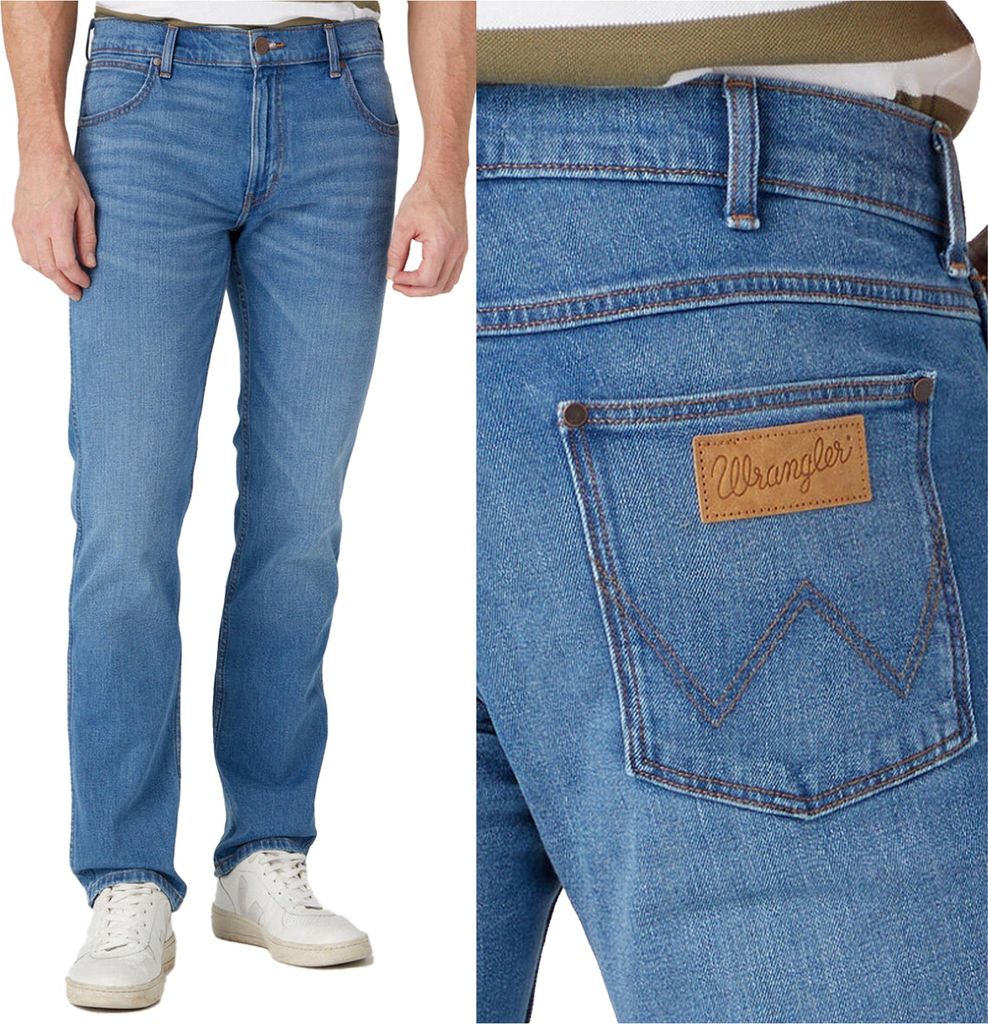 WRANGLER, Herren Jeanshosen, Straight fit, GREENSBORO, W30 L34, Blau, Jeans, baggyjeans, buggy