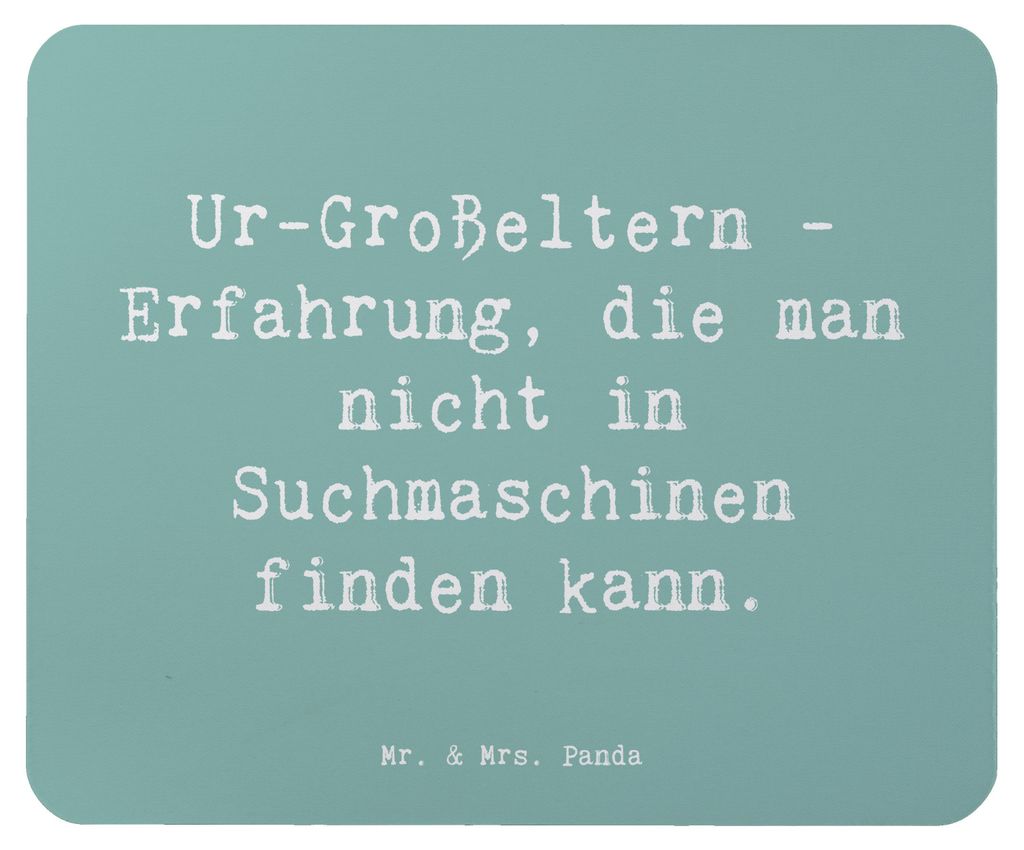 Mr. & Mrs. Panda Mauspad Spruch Ur-Großeltern Weisheit - Meeresbrise - Geschenk, Mousepad, Erfahrung, Verwandte, pc, Familie, bedingungslose Liebe...