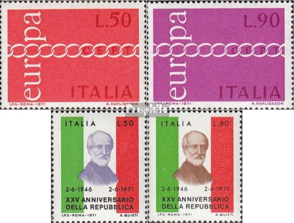 Briefmarken Italien 1971 Mi 1335-1336,1337-1338 (kompl.Ausg.) postfrisch Europa