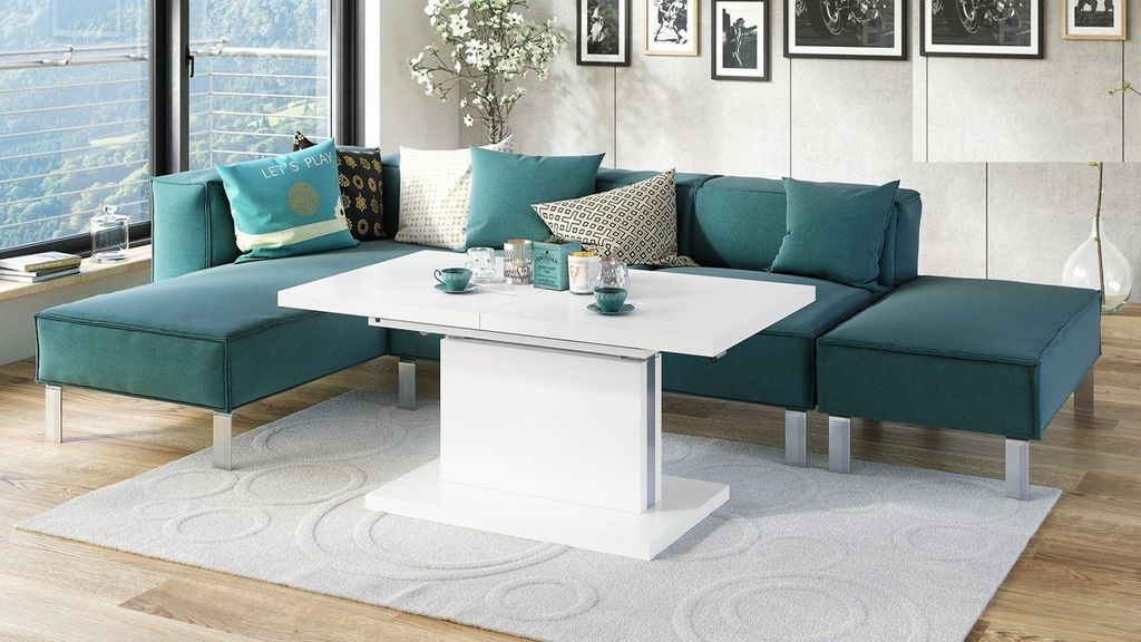 Design Couchtisch Tisch Aston stufenlos höhenverstellbar Produktbild 