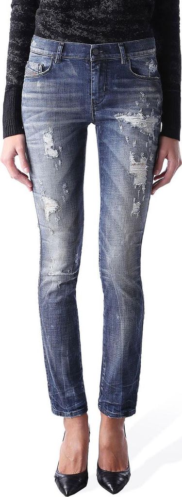 Diesel Sandy 0830K Stretch Damen Jeans Hose Slim Straight