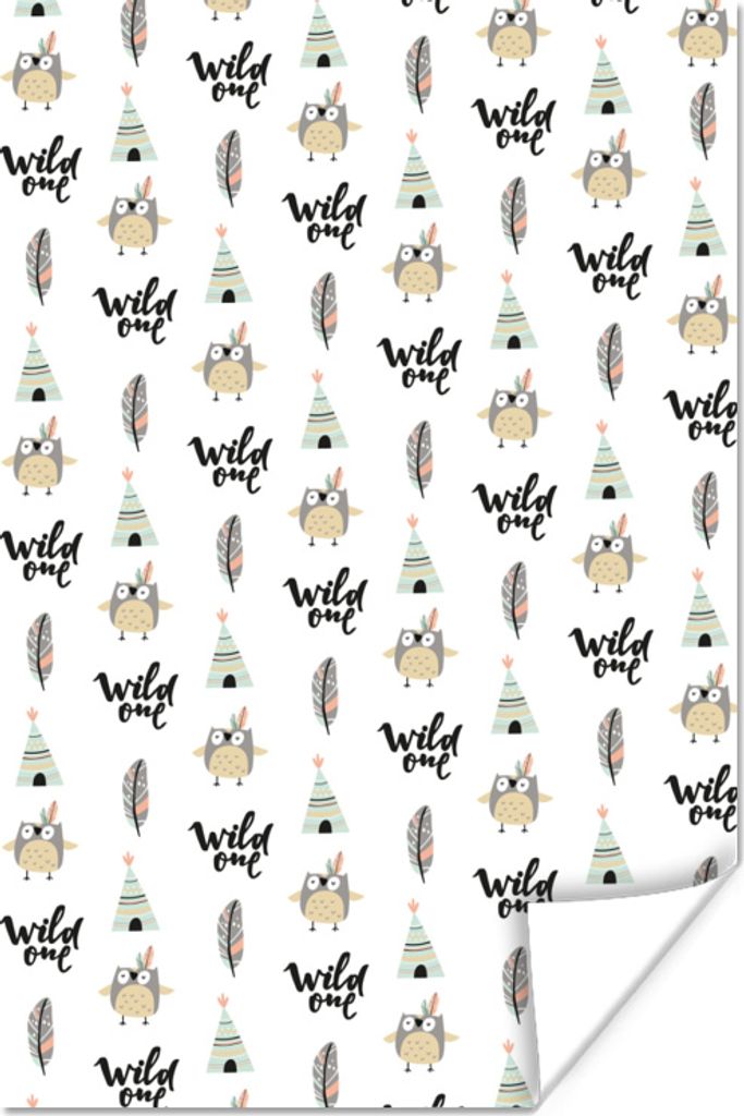 MuchoWow Poster Illustrationen - Farben - Muster 40x60 cm - Plakate für die Wand - Poster Babyzimmer