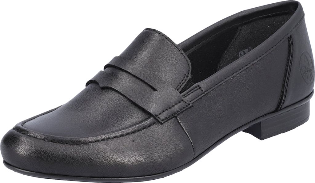 Rieker Damen Halbschuhe Penny Loafer Slipper 51954, Größe:37 EU, Farbe:Schwarz