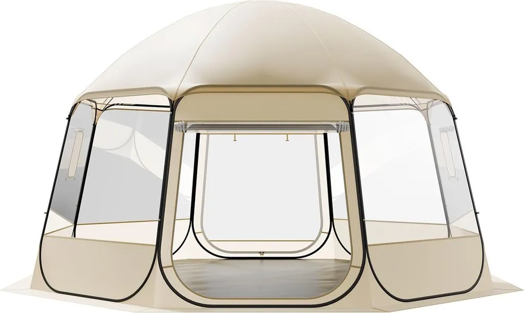 Abri de camping transparent dôme igloo géant avec vue à 540°
