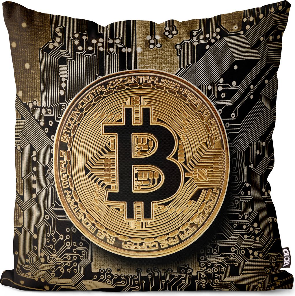 VOID Bitcoin Krypto Digital Kissenbezug Kissenhülle Sofakissen Kissen Deko Outdoor-Kissen Dekokissen