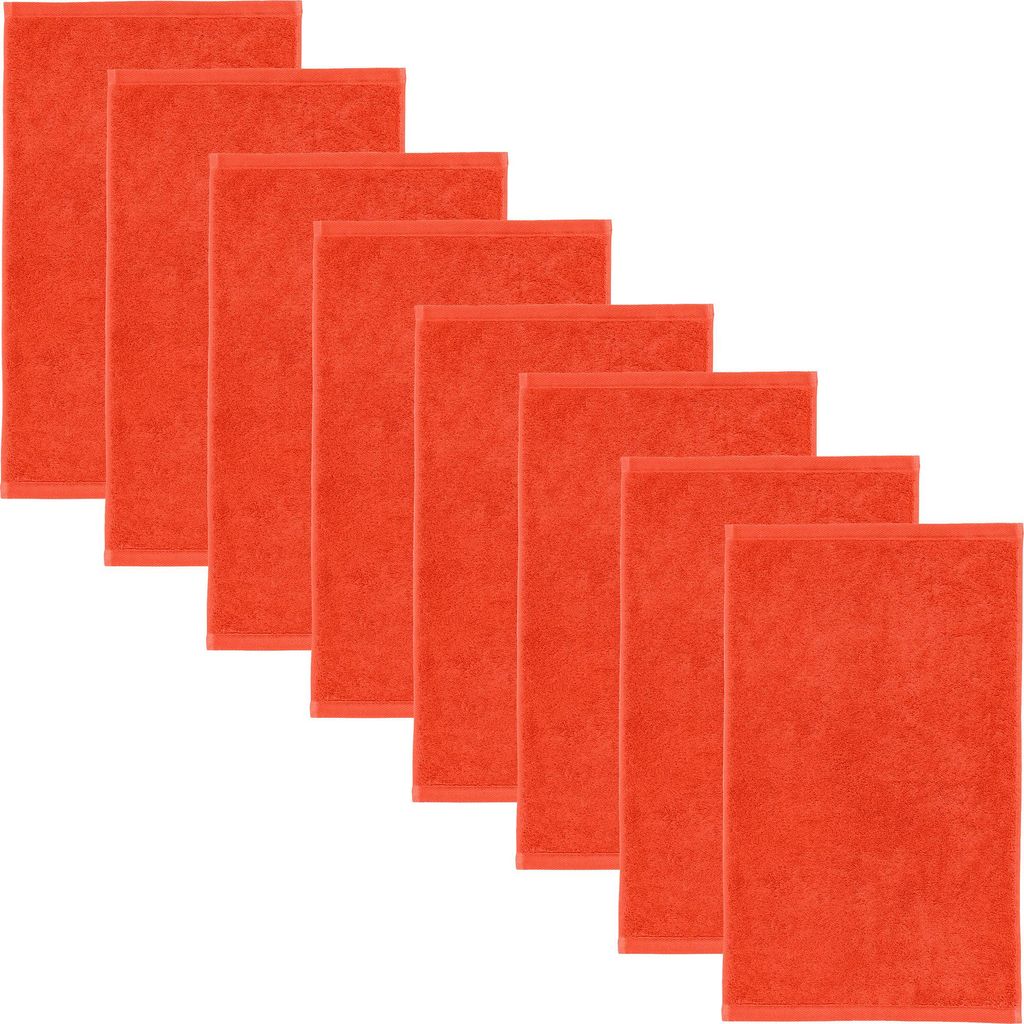 Erwin Müller Gästetuch Heidenheim" 8er-Pack orange 30x50 cm"