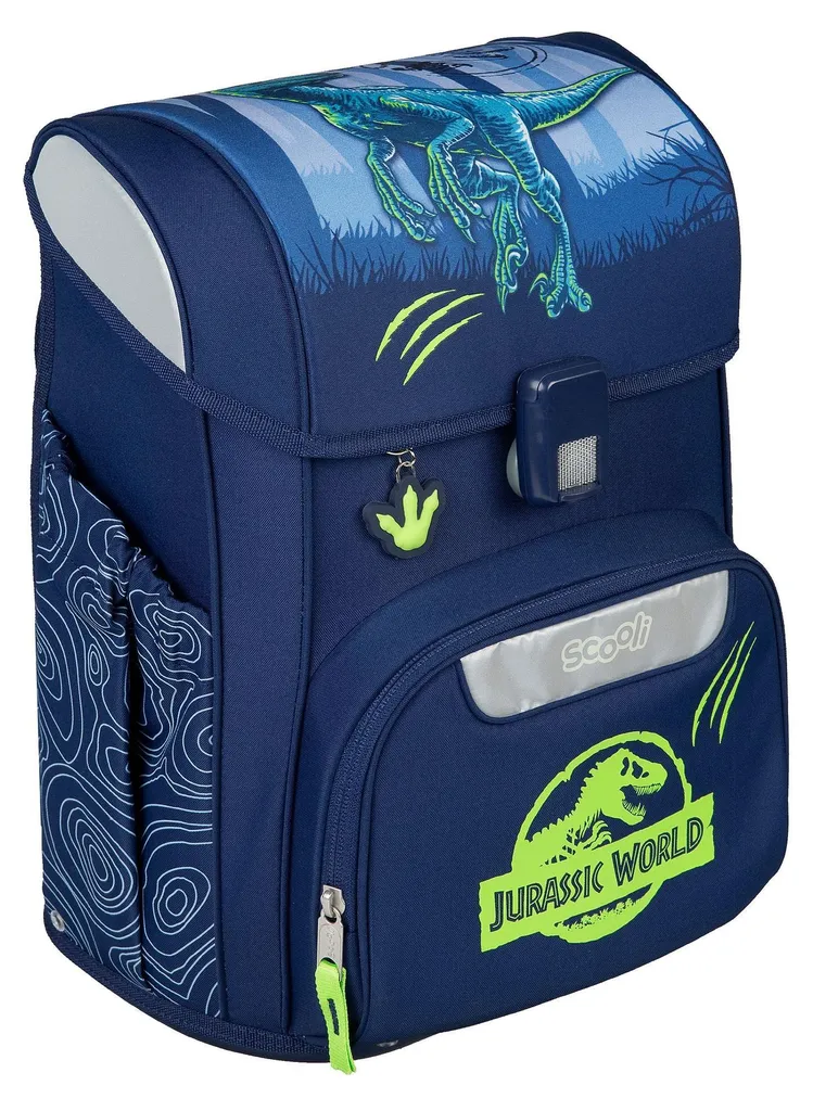 Set Scolaire Ergonomique Scooli Jurassic World Bleu Marine 5 Pièces