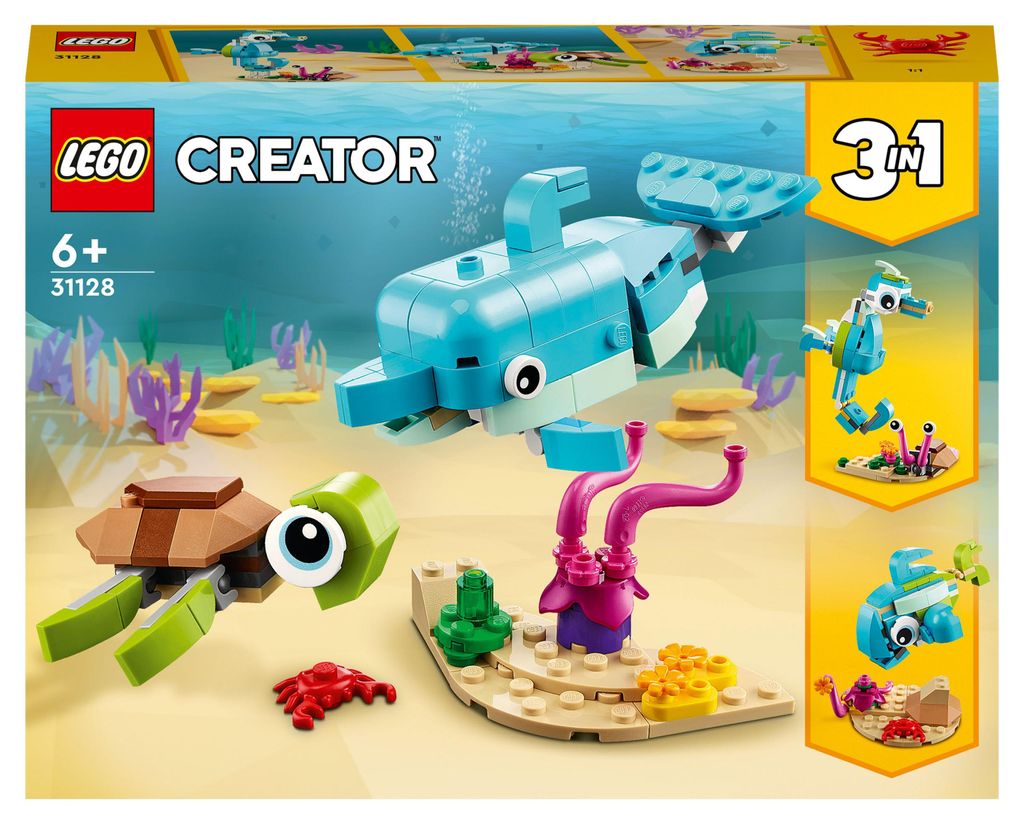 LEGO 31128 Creator 3-in-1 Delfin und Schildkröte, Produktbild 