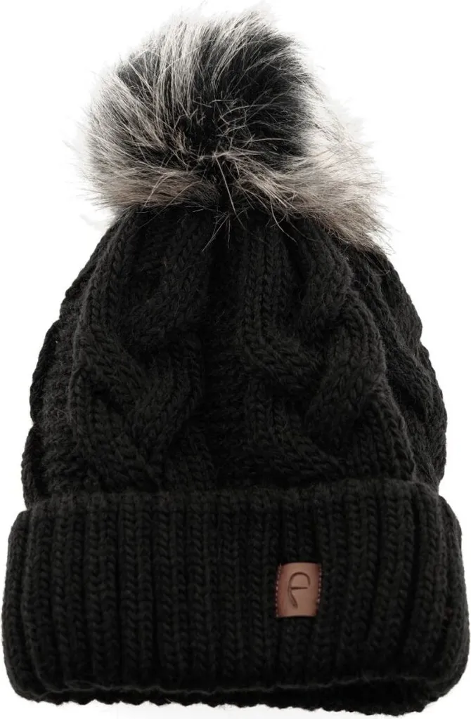 Berretto Faera Autunno Inverno: Cappello Nero con Bobble e Pile