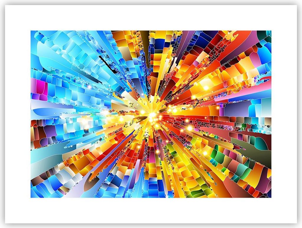 Poster - Poster ohne Rahmen - Abstraktion modern - 40x30 cm - Wand Bild - Wanddeko - Wandbilder - Kunstposter - Wandposter - Bilder - Kunstdruck - ...
