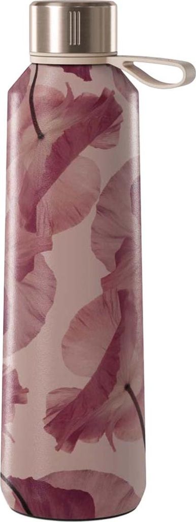 Burga, Isolierflasche 500ml Design Tender Kiss Blumenmotiv, Rosa
