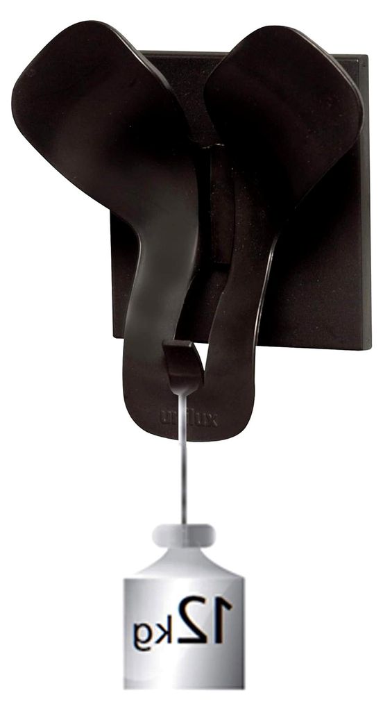 Dreifacher Garderobenhaken magnetisch in schwarz 135 x 45 x 96 mm (BxTxH) - Wandhaken, Mantelhaken, Kleiderhaken, Handtuchhalter ohne Bohren