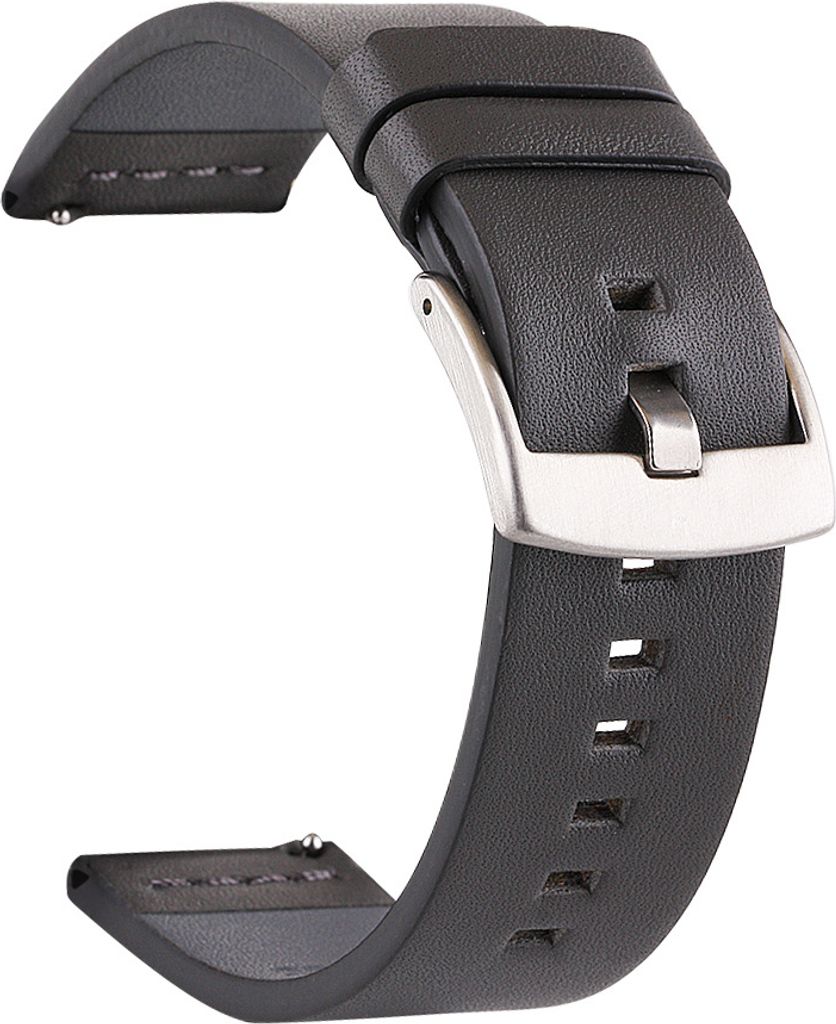 BStrap Fine Leather Armband für Garmin Venu 2 Plus, black