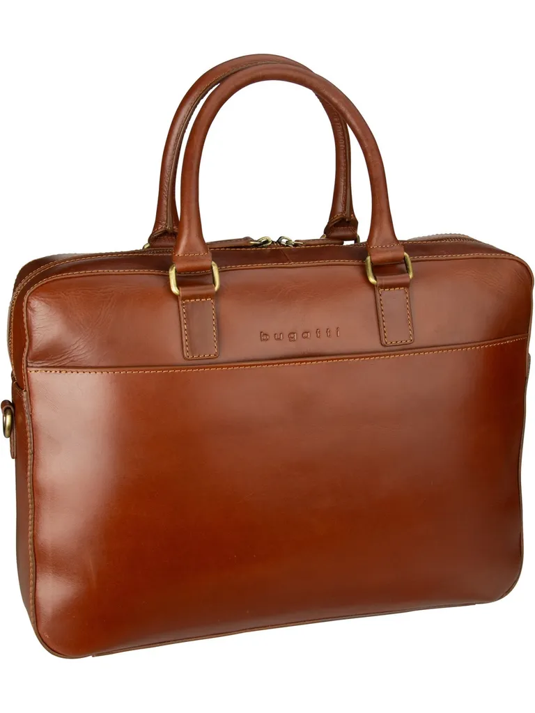 Sac Ordinateur Portable Cuir Cognac bugatti avec Compartiments Business - 14