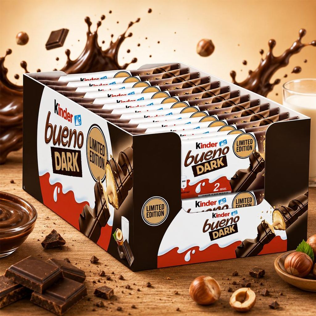 Kinder Bueno Dark Limited Edition 30 x 43g Vorratspack Produktbild 