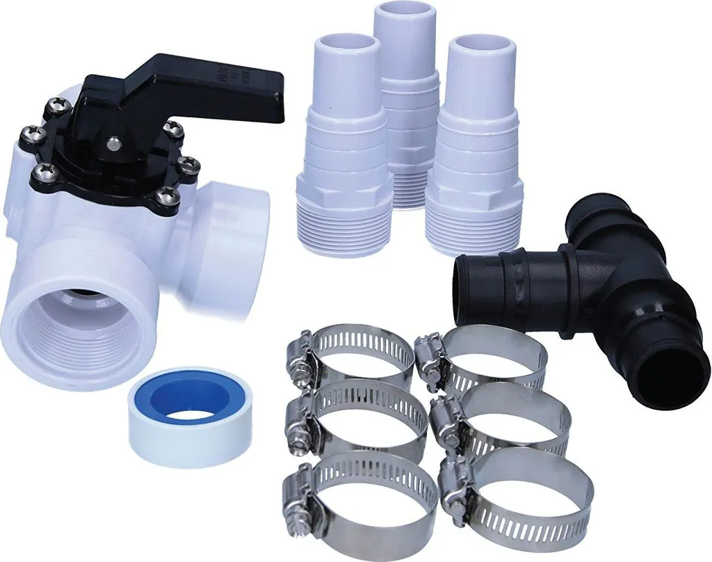 Kit de Dérivation Piscine Poolex avec Vannes pour Tuyaux de 32 et 38 mm