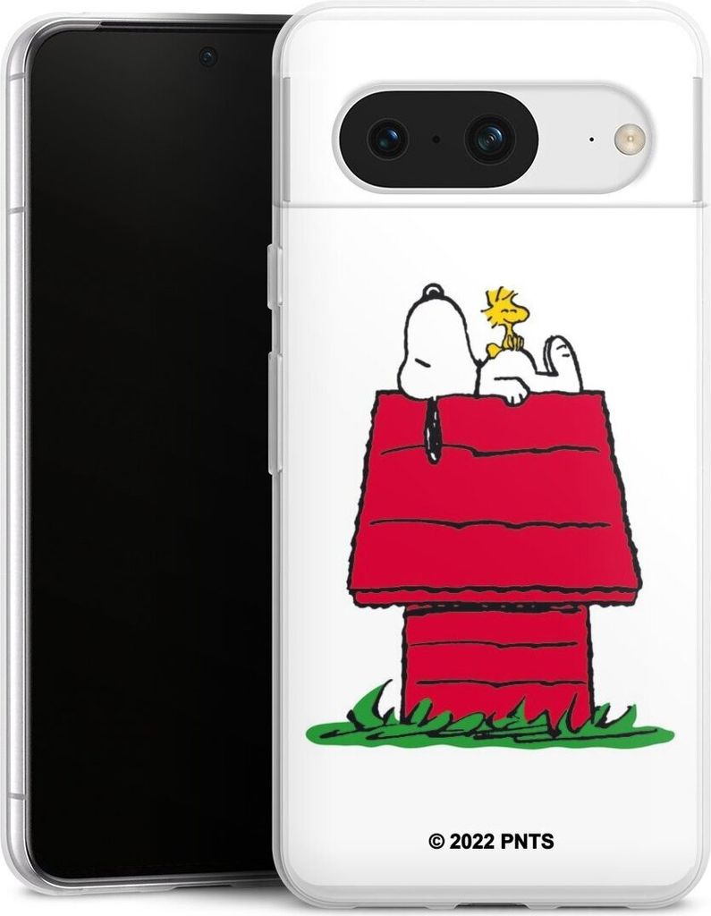 DeinDesign Slim Hülle für Google Pixel 8 Silikon Case Ultra Dünn Handyhülle Offizielles Lizenzprodukt Peanuts Snoopy