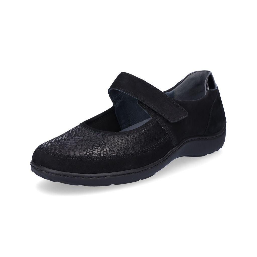 Waldläufer Damen Klett Slipper noir 6 Image du produit 