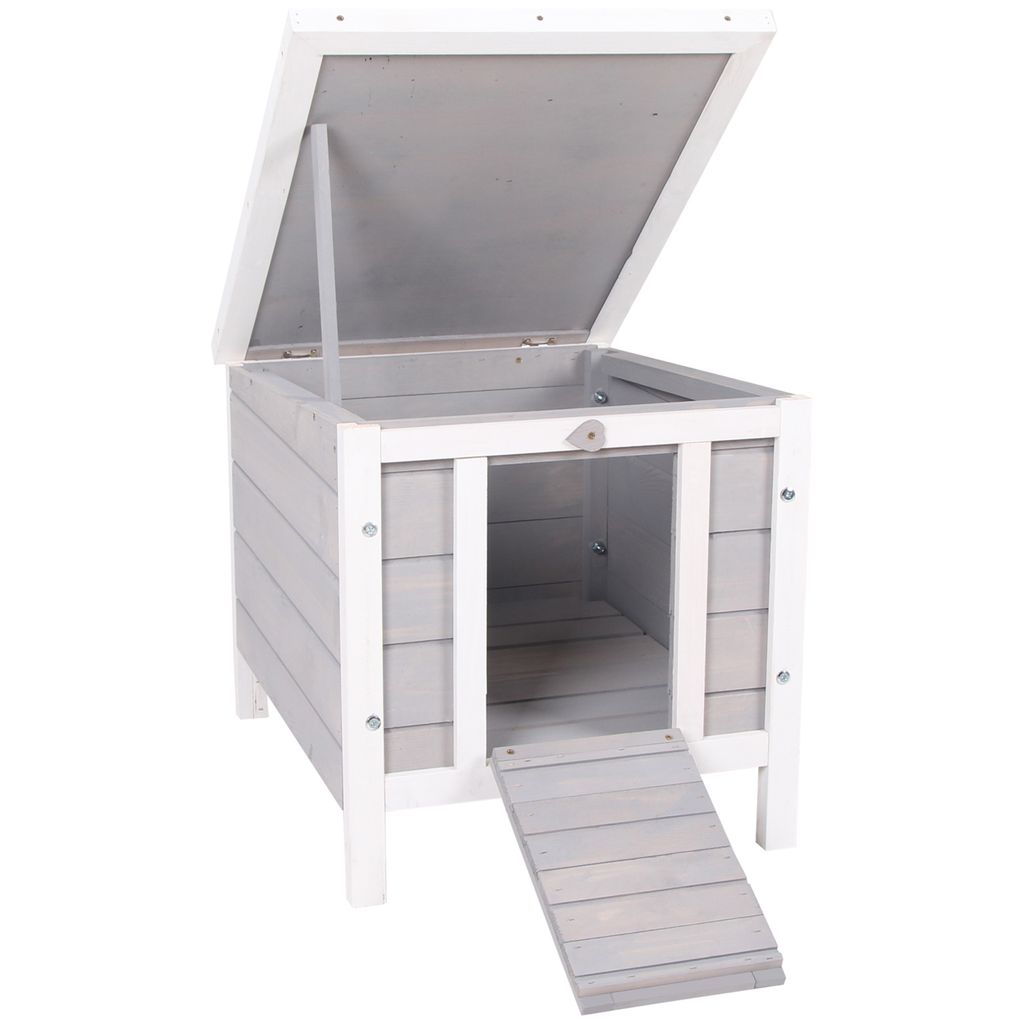 PawHut Outdoor-Holzstall, Käfighaus für Nagetiere, kleine Produktbild 