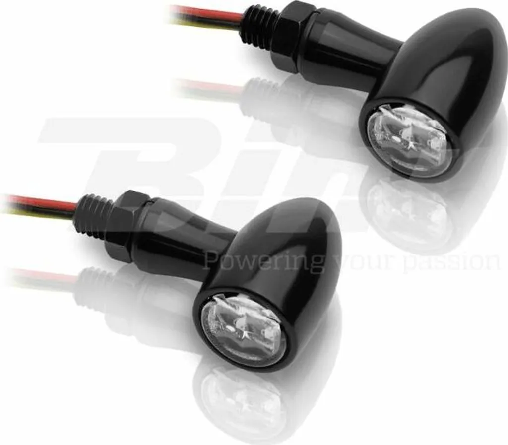 Frecce Moto LED V-PARTS Alluminio Nero 12V - Robuste e Incazzate