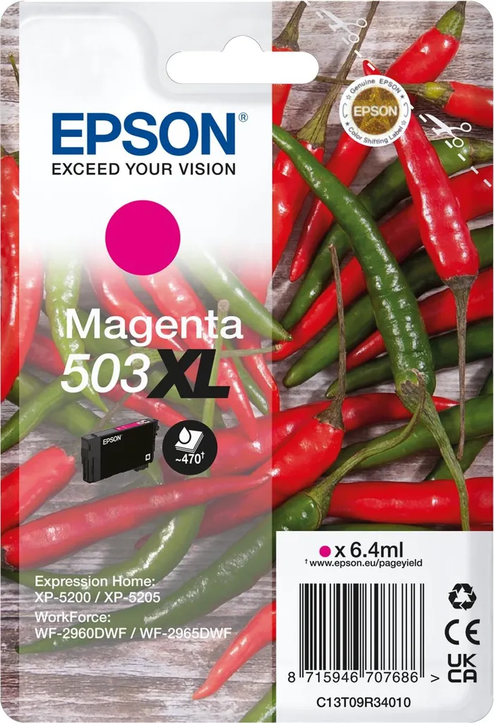 Cartouche Epson 503XL Magenta Haute Capacité de 6,4 ml Série Piment