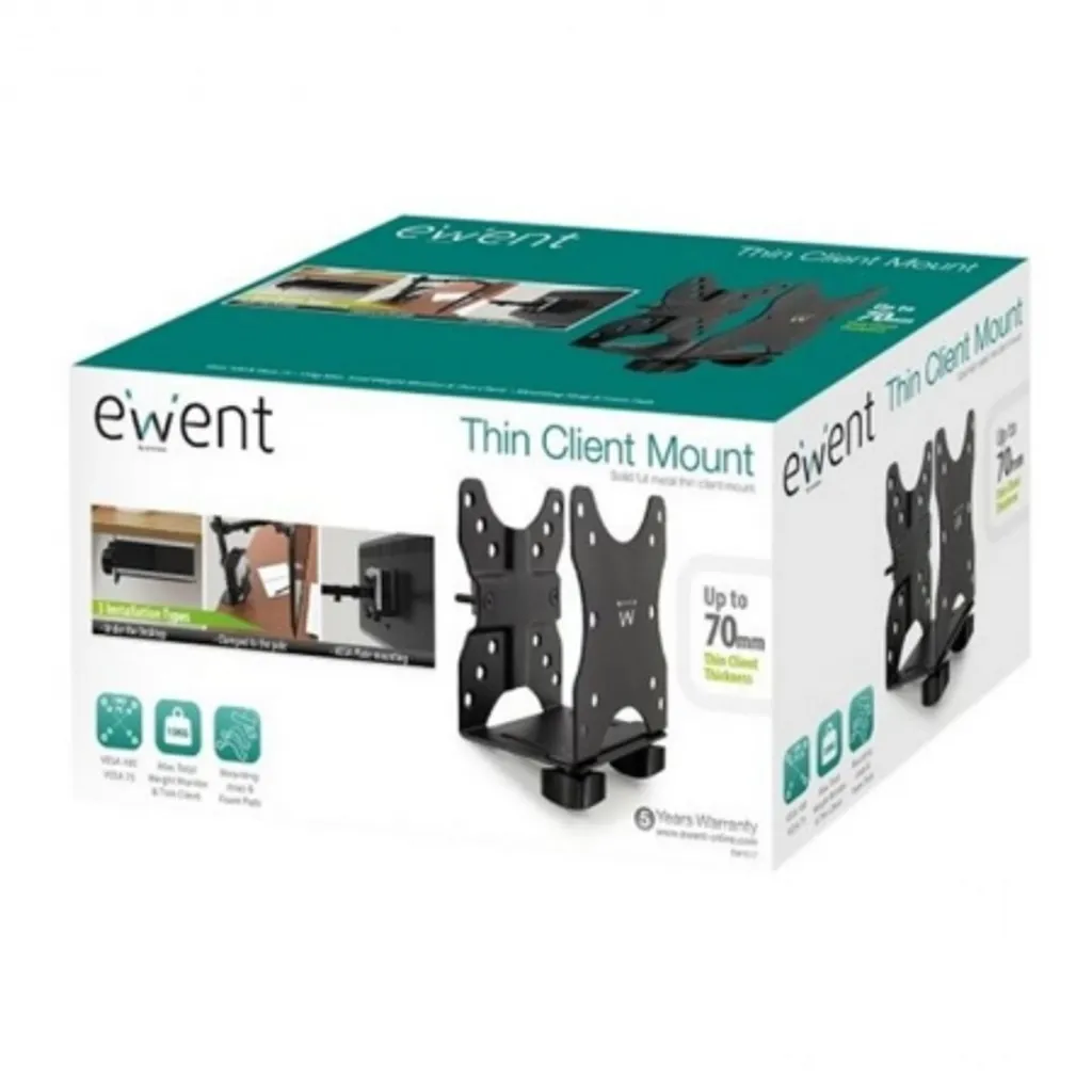 Support de Moniteur de Bureau Fixe 13-27 Pouces Noir Ewent EW1517 Robuste - 5
