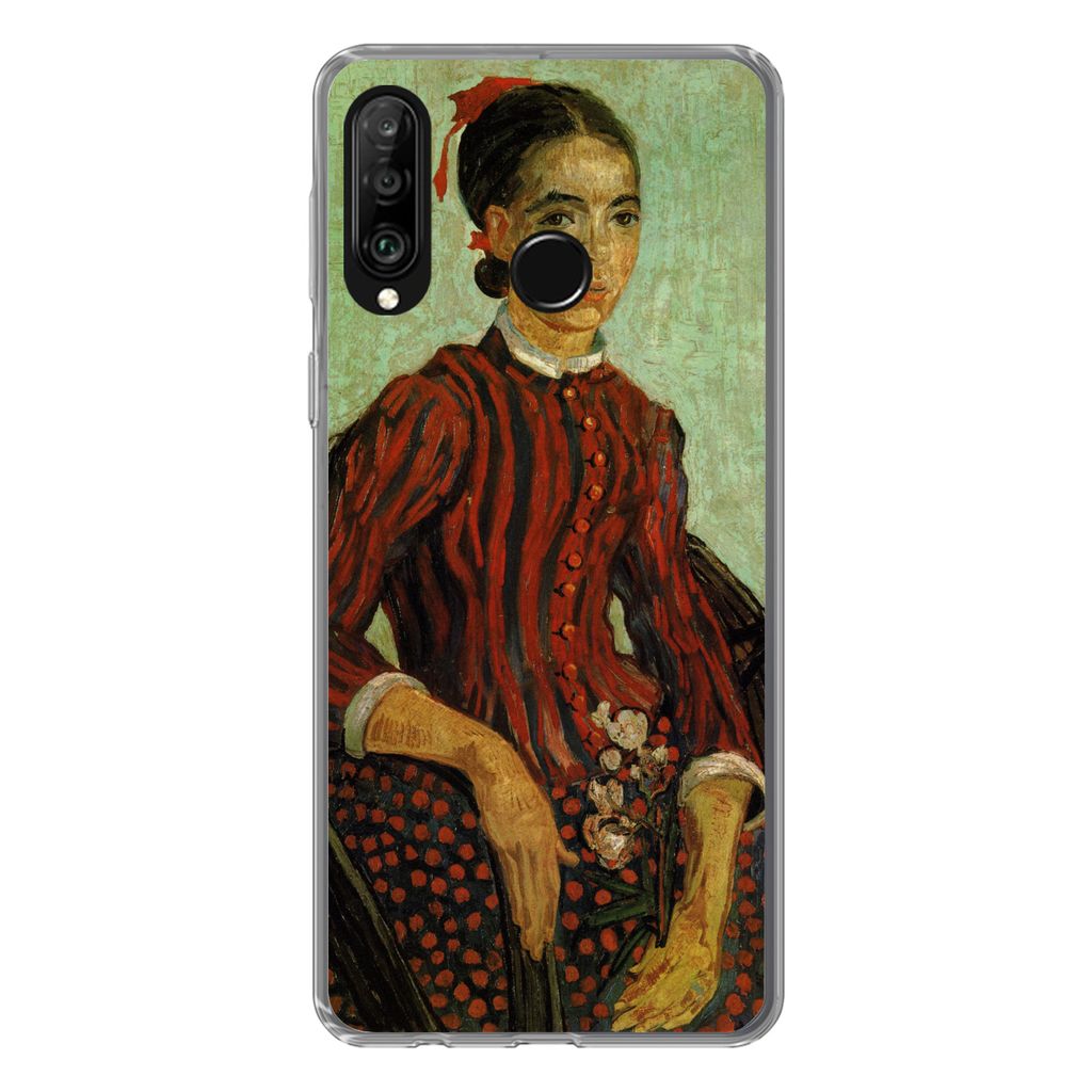 MuchoWow Handyhülle Schutzhülle Hülle für Huawei P30 Lite La Mousmé - Vincent van Gogh Silikon Softcase Handy Hülle - Handyhülle