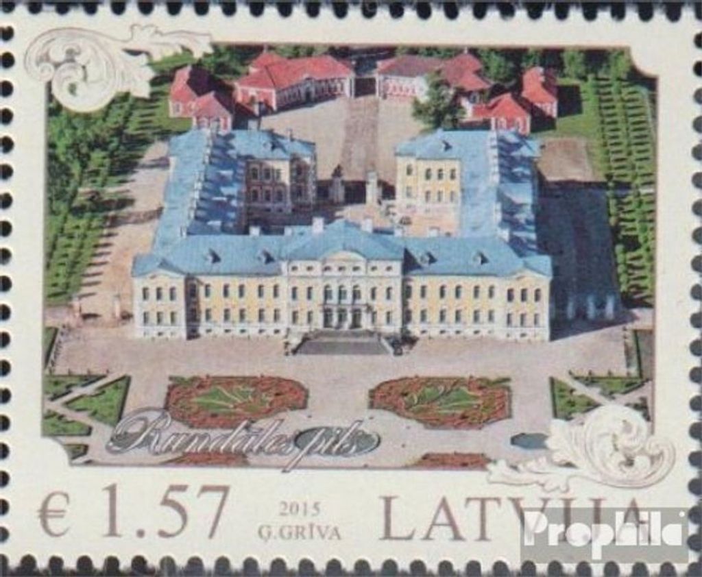 Briefmarken Lettland 2015 Mi 949 (kompl.Ausg.) postfrisch Schloss Rundale