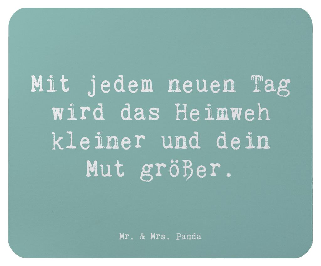 Mr. & Mrs. Panda Mauspad Spruch Heimweh überwinden Mut - Produktbild 