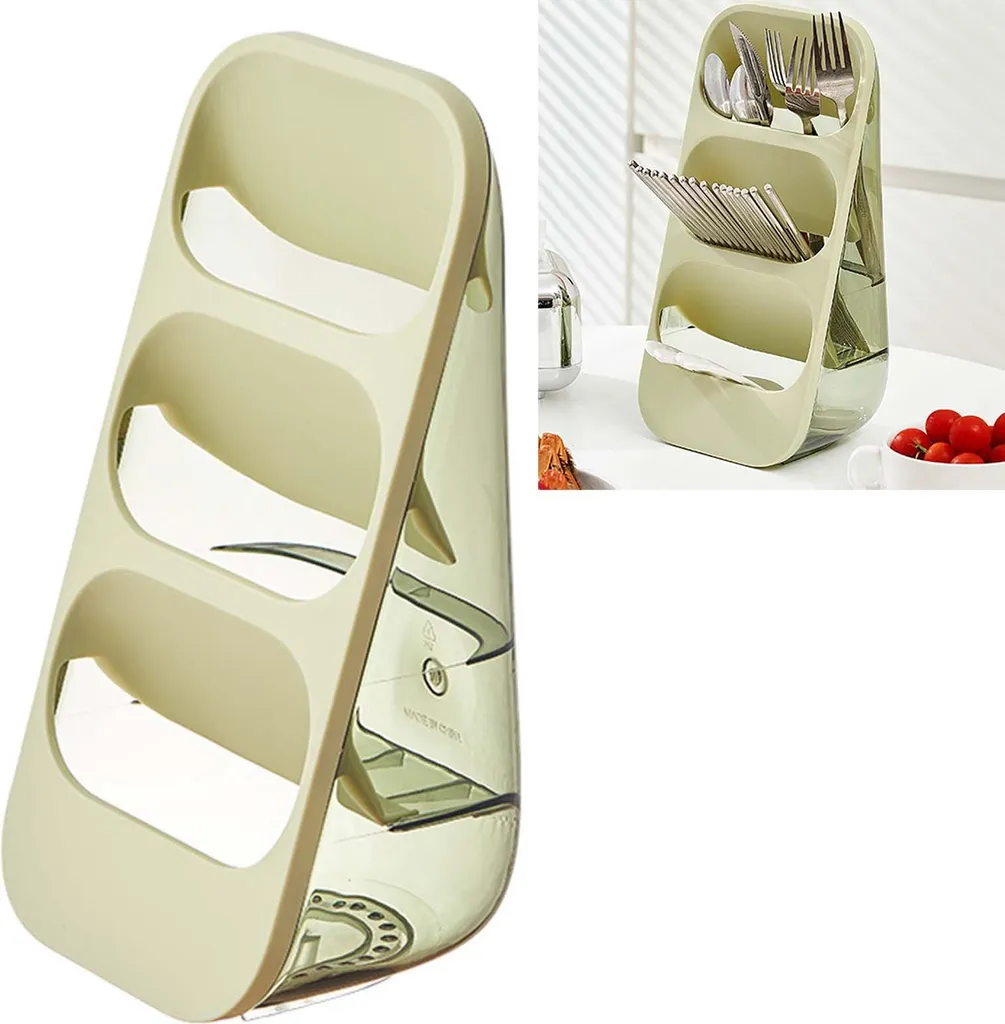 Support rangement baguettes anti-moisissure et container étanche vert - 5