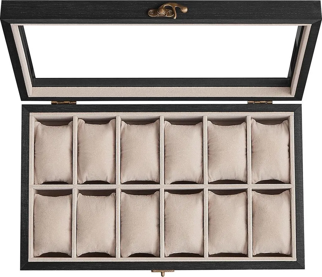 Rangement montres bois massif 12 places pour collectionneur passionné