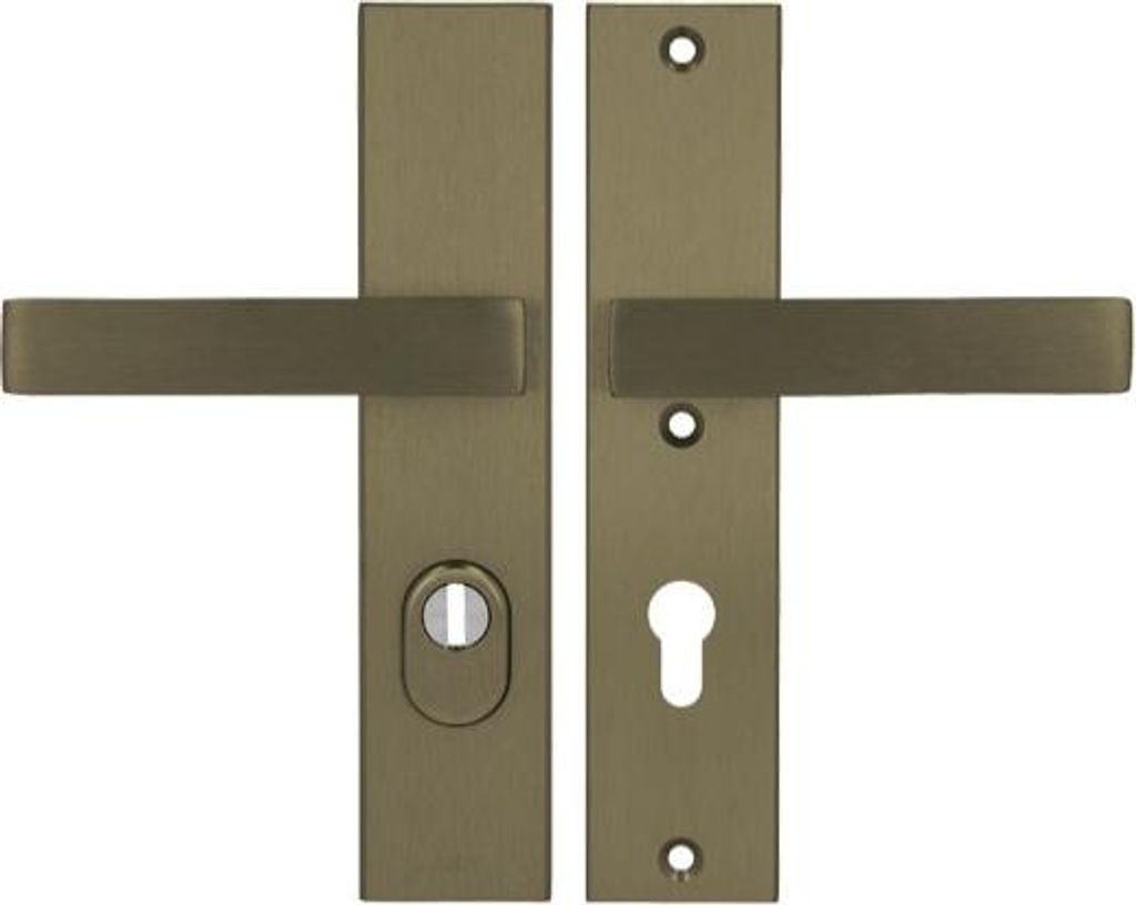 Axa ROYAL ++ 72 WB Griff Klasse 3 mit FLEX-Einsatzschutz (Brandschutz), Farbe F4 - Altgold (Türstärke 74-83 mm)