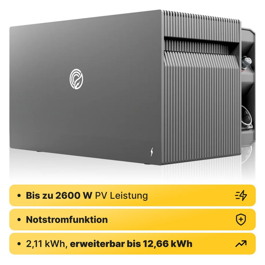 Solakon ONE All-in-One Balkonkraftwerk Speicher mit 2,11 Produktbild 
