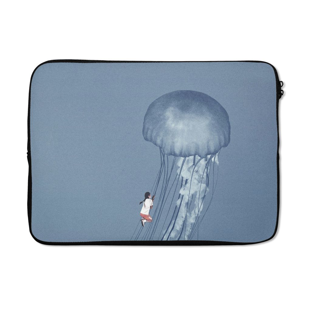 MuchoWow Laptop Hülle 13 Zoll Kinder - Quallen - Meerestiere - Vintage Laptoptasche - Laptophülle - Sleeve - Rundumschutz