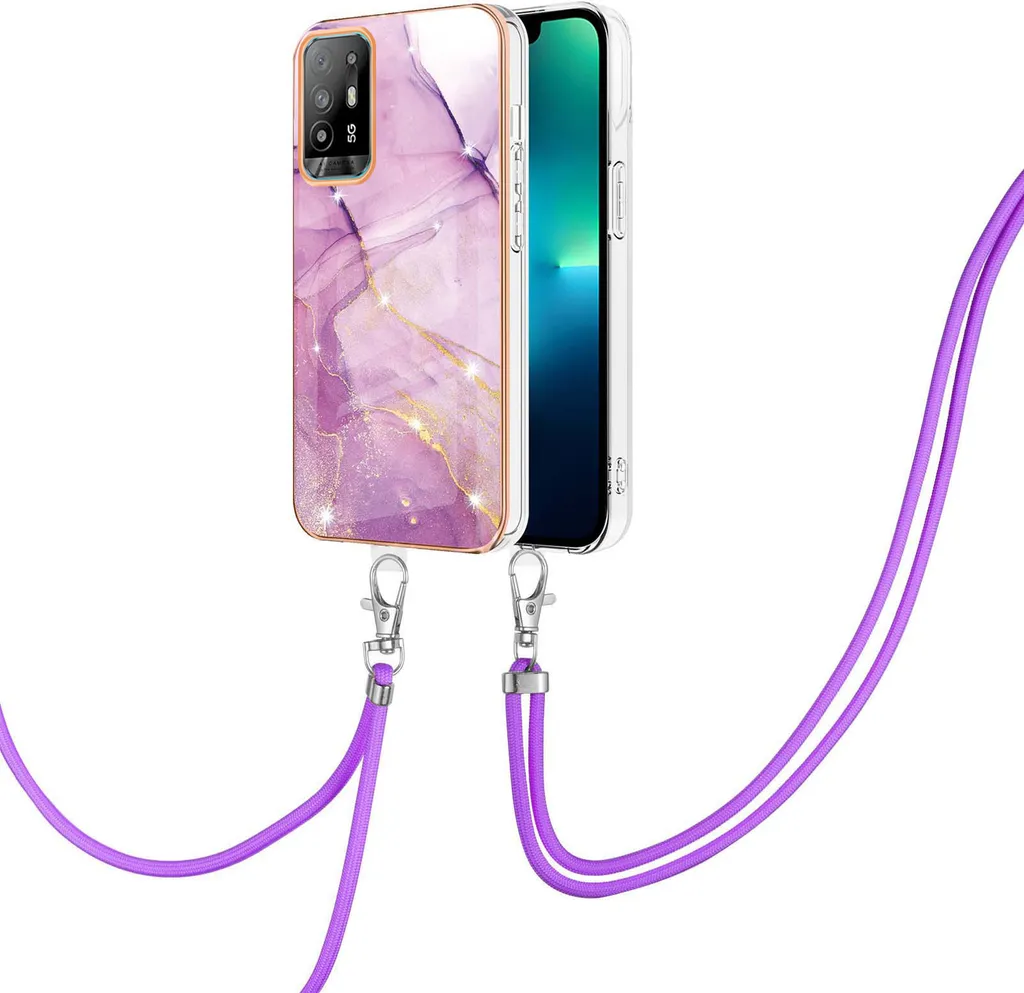 Cover Rosa con Cordino Oppo A95/A94 5G: L'Accessorio Fashion 2024