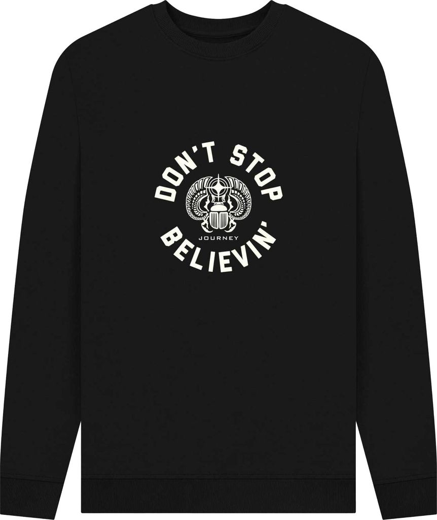 Journey - "Don ́t Stop Believin ́" Sweatshirt für Herren/Damen Uni PN1446 (XXL) (Schwarz)