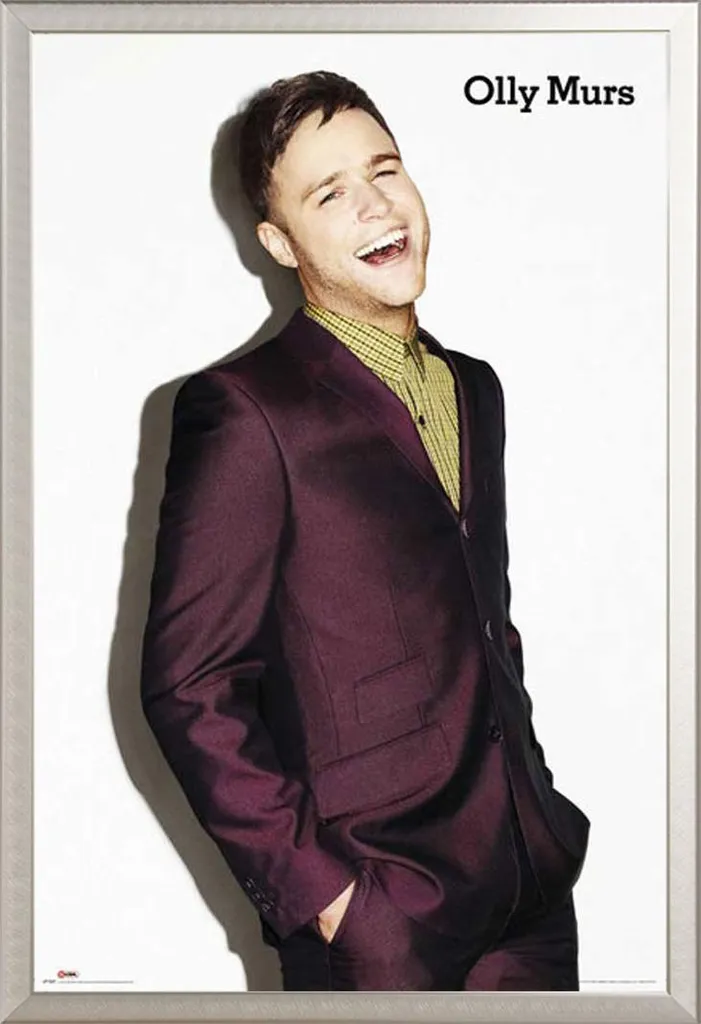 Regalo Idea: Poster Olly Murs con Cornice Shinsuke Argento e Vetro