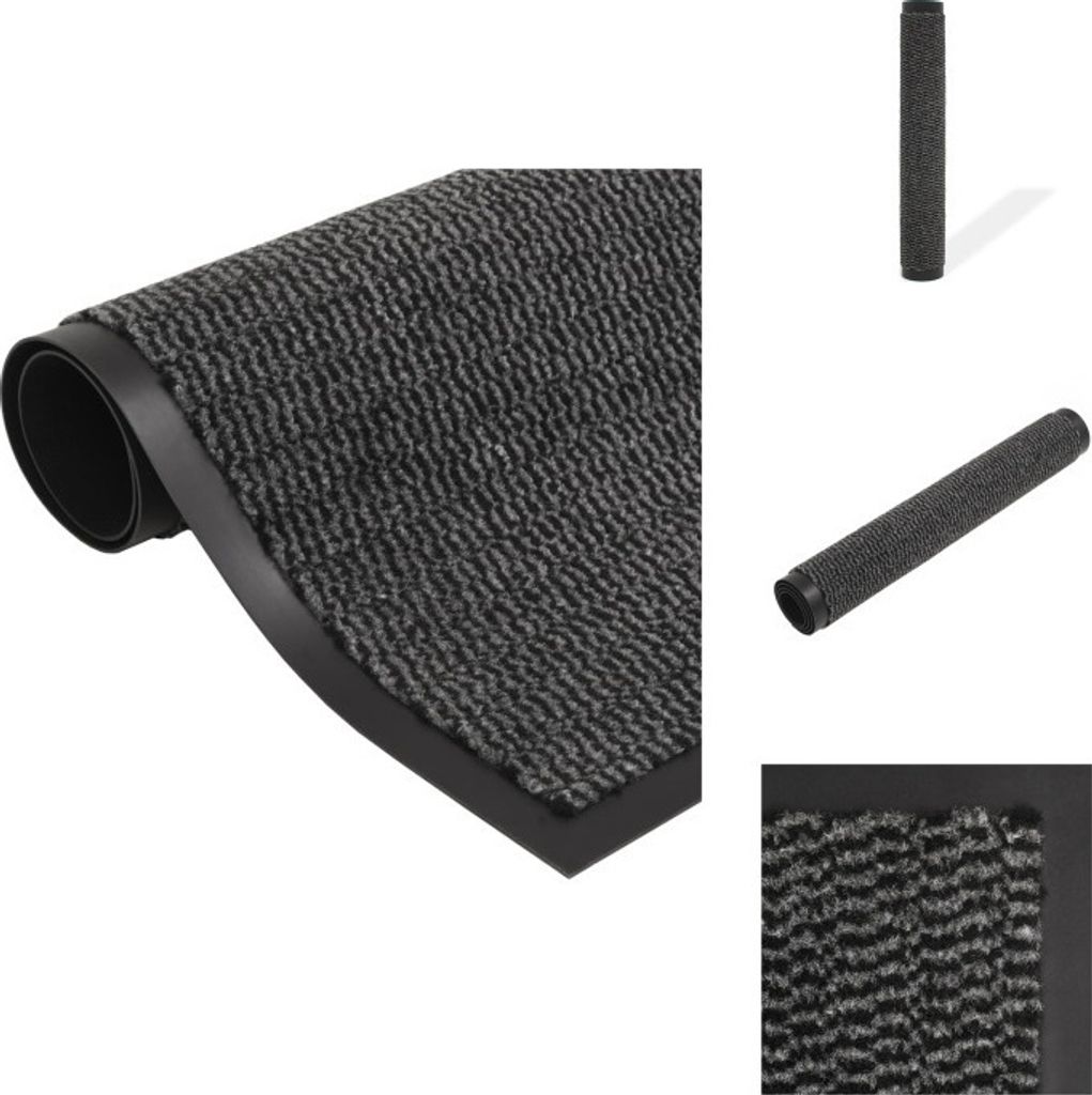 vidaXL Schmutzfangmatte Rechteckig Getuftet 90x150 cm Anthrazit - Fußmatten