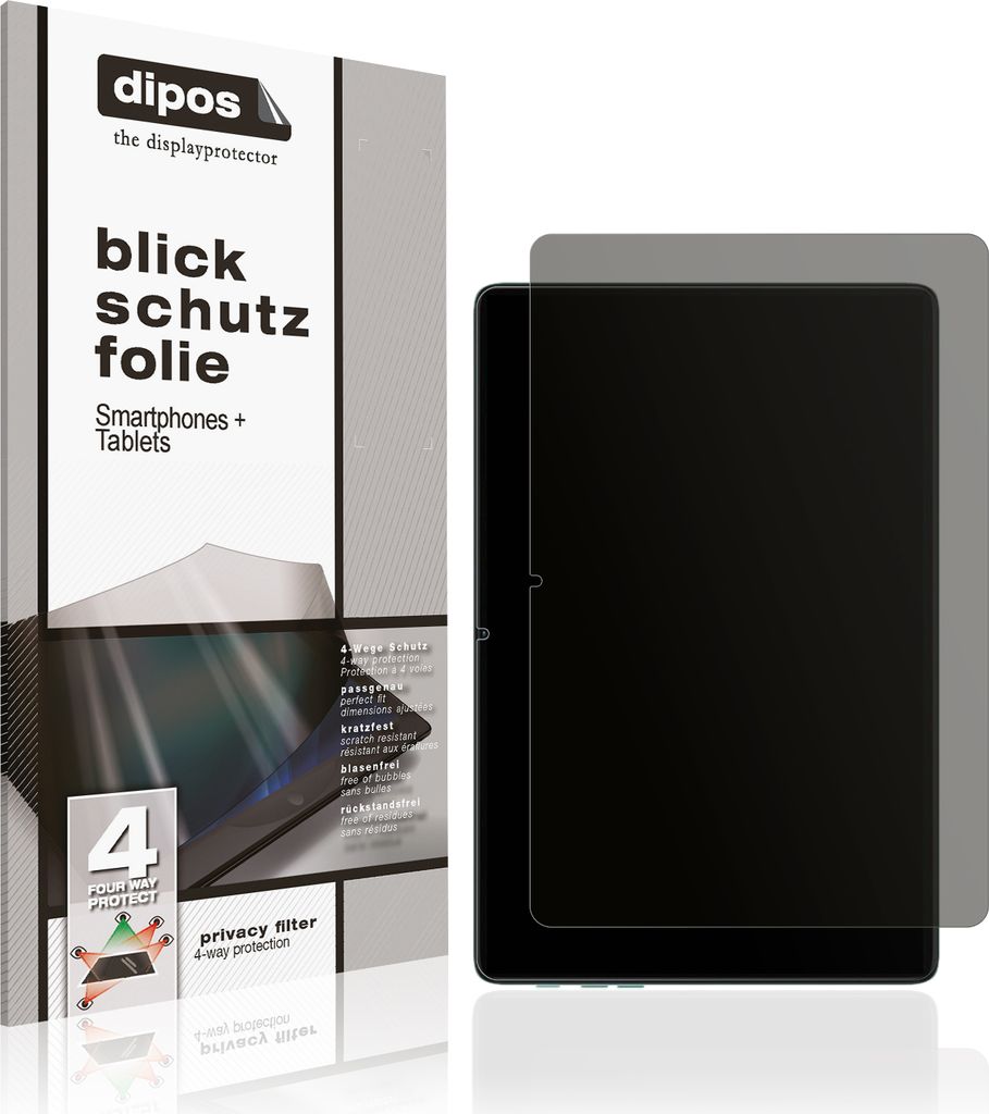 Blickschutzfolie für Teclast P40s matt Schutzfolie Folie Display Schutz dipos