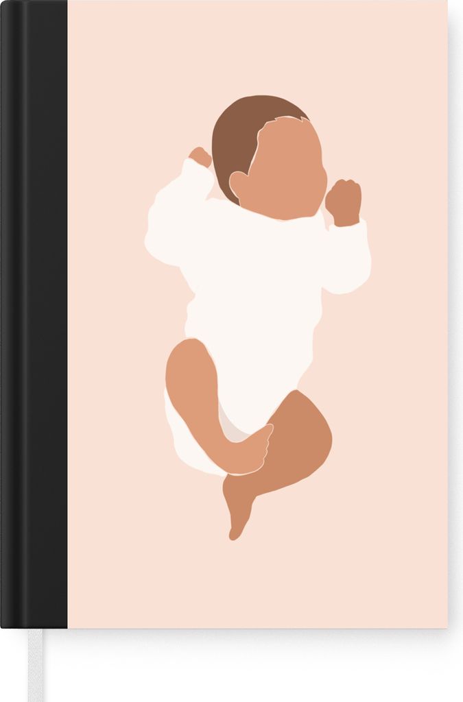 MuchoWow Notizbuch Tagebuch Haushaltsbuch Notebook A5 Baby - Abstrakt - Pastell - Kinder - Notizblock - Notizheft - Notebook - Schreibblock - Papier