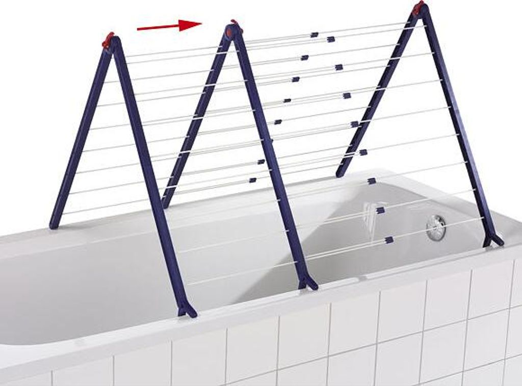 Leifheit Bathtub Dryer Pegasus V Duo, Modrá, Biela Obrázok produktu 